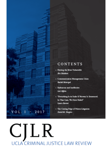 Cover of Criminal Justice Law Review