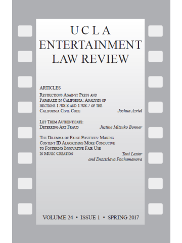 Cover of Entertainment Law Review