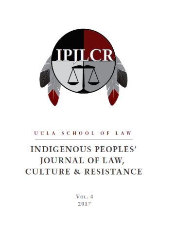 Cover of The Indigenous Peoples' Journal of Law, Culture & Resistance