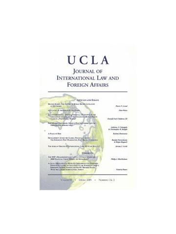 Cover of Journal of International Law & Foreign Affairs