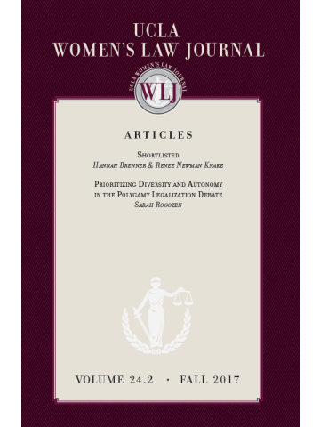 Cover of Journal of Gender & Law
